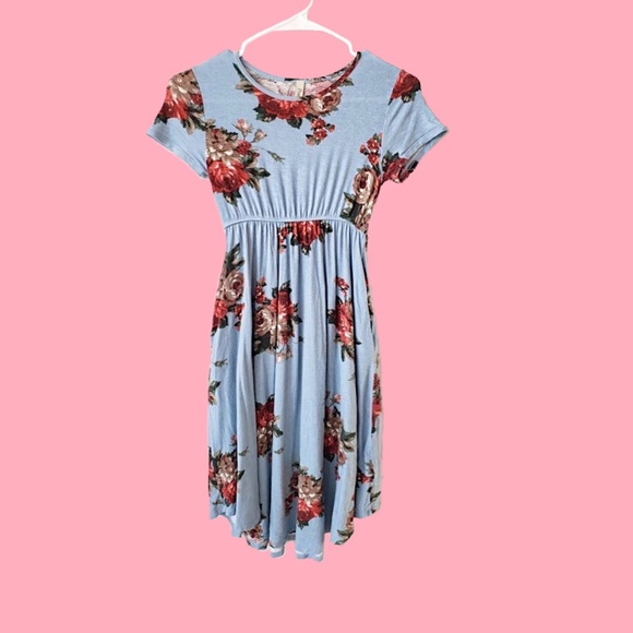 Pomelo Other - 3/$13 Pomelo Blue Red Floral Midi Dress